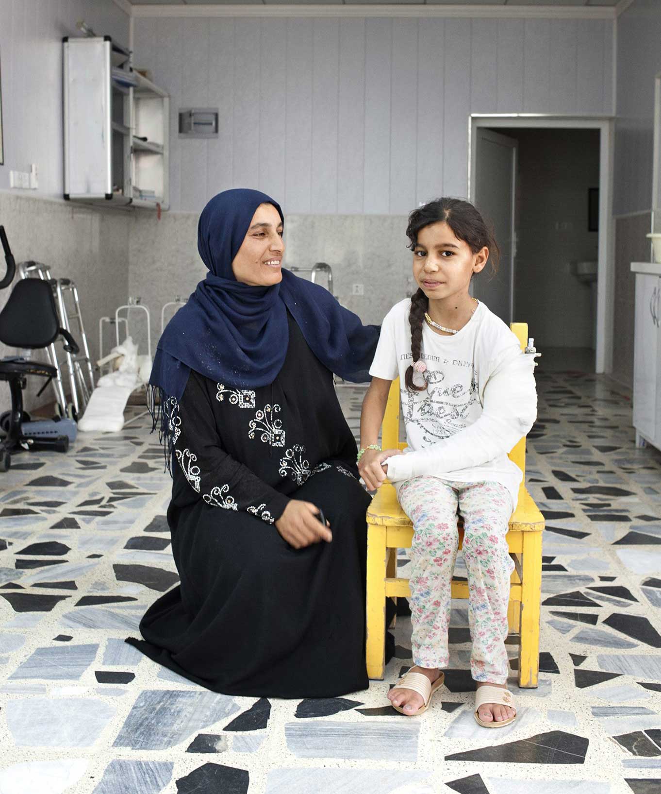 Zahra and Saja in the Emergency Hospital in Erbil