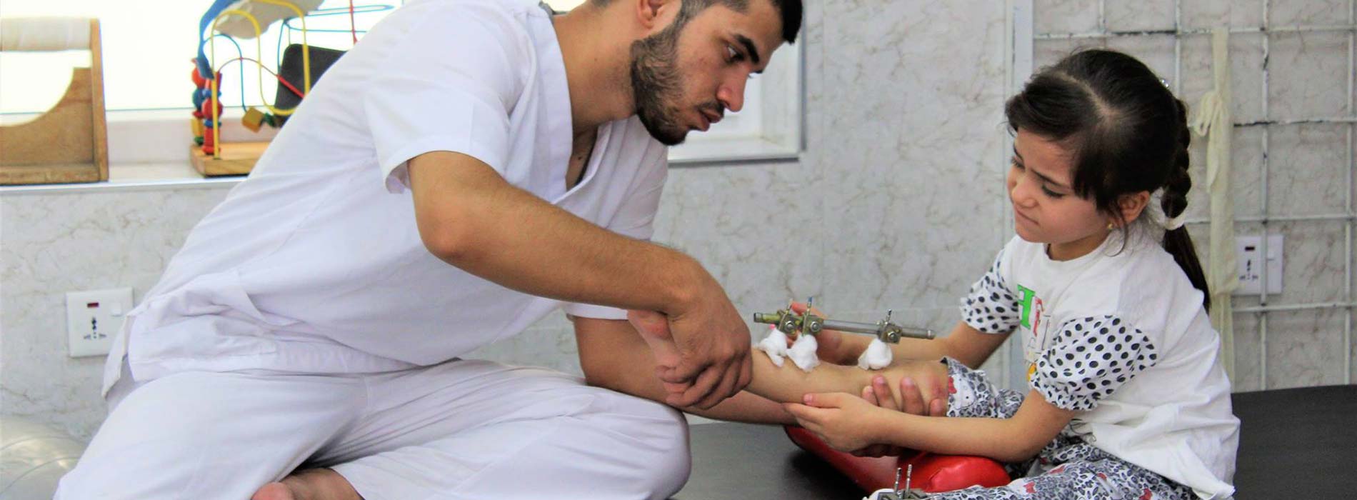 Hazim's daughter in the EMERGENCY Hospital in Erbil