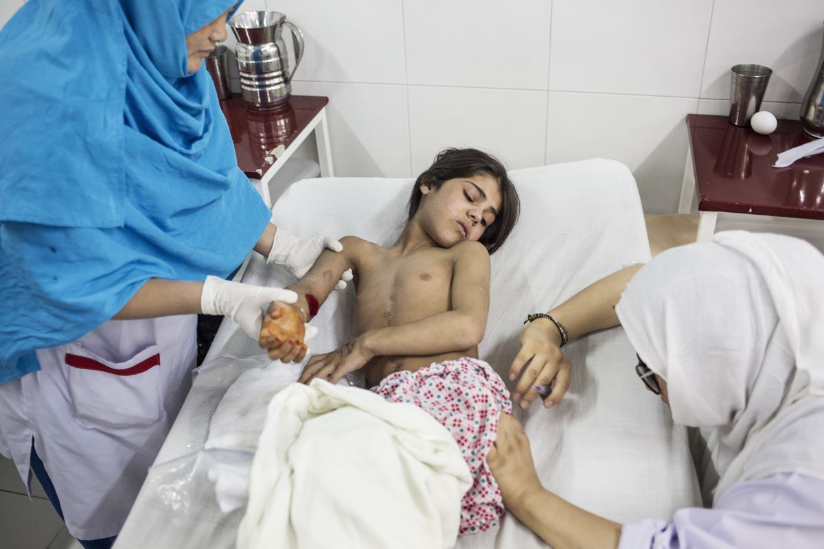 Walas Bibi during one of her check-ups
