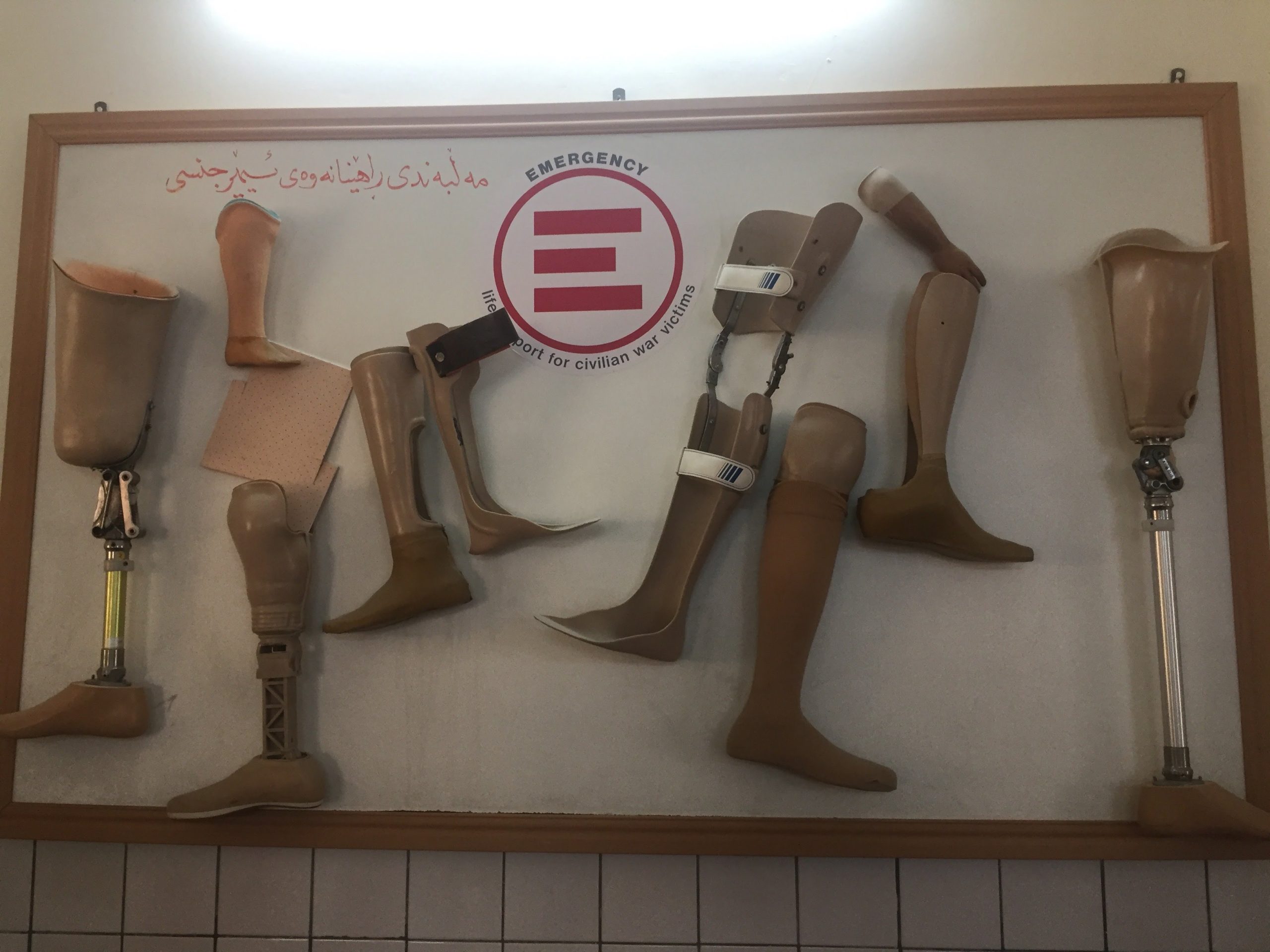Protesi del Centro di riabilitazione di Sulaimaniya in Iraq