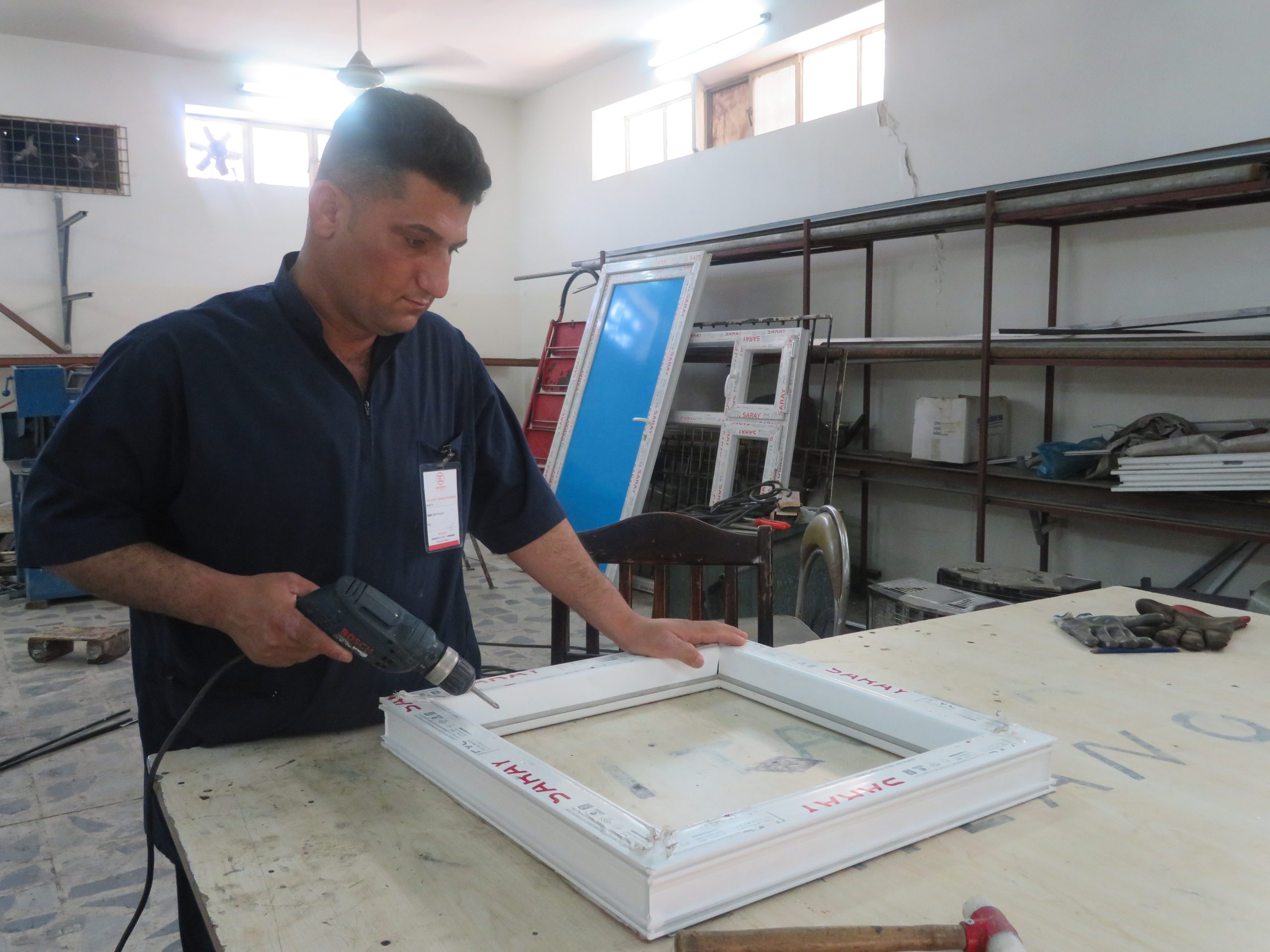 Aram in his workshop