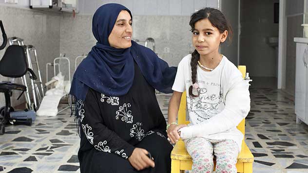 Saja e Zahra nell'Emergency Hospital di Erbil, in Iraq