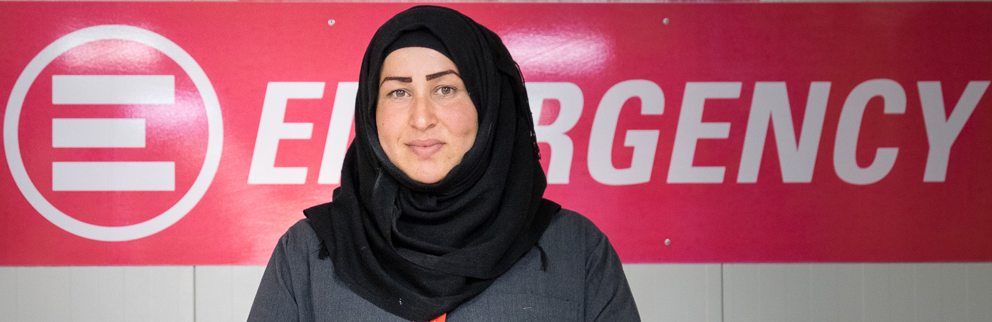 Hanan all'interno del Centro sanitario di EMERGENCY ad Ashti in Iraq