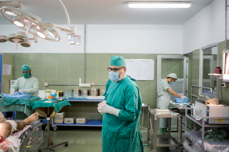 A surgeon before a surgery in EMERGENCY Lashkar-gah Surgical Centre