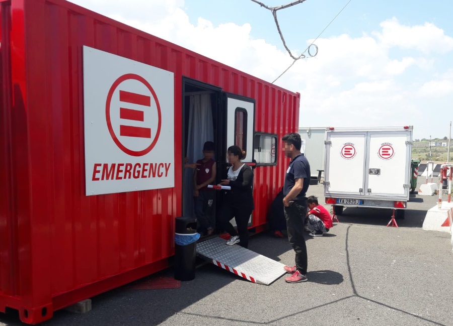 EMERGENCY clinic in Augusta, Sicily