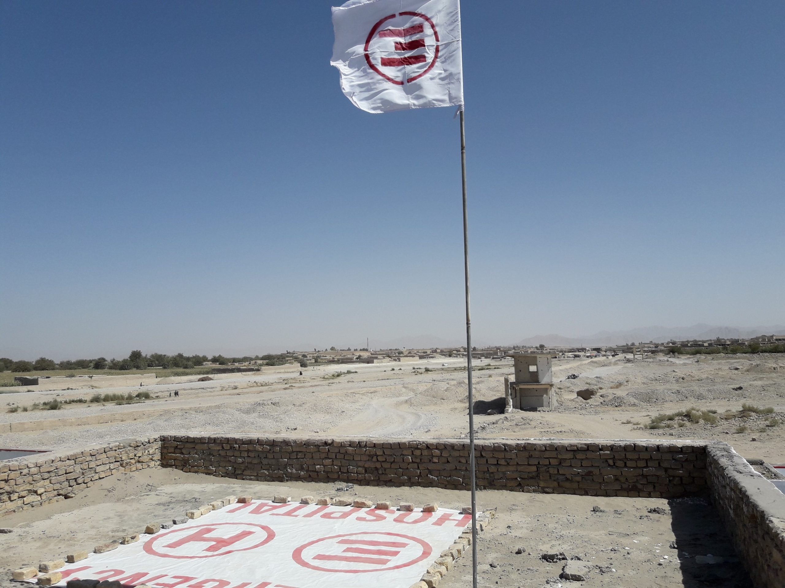 Our flag from our First Aid Post in Sangin