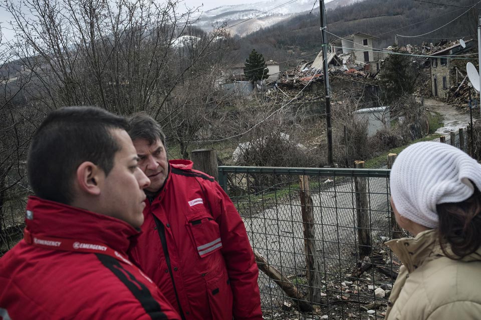 EMERGENCY staff at work in Central Italy